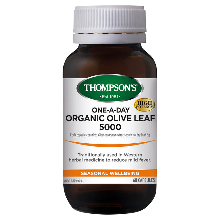 Thompsons Organic Olive Leaf 5000 One-a-Day Capsule 60