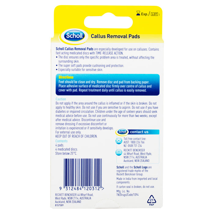 Scholl Callus Removal Pads 4