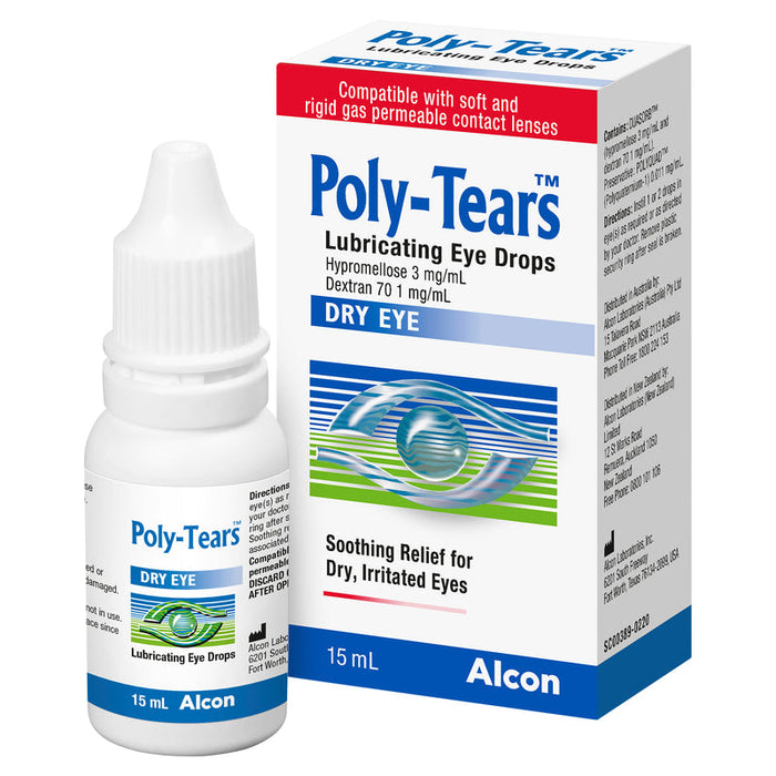 Poly Tears Lubricating Eye Drops 15ml