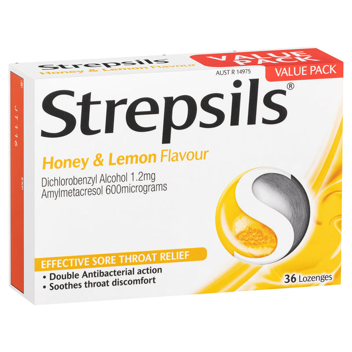 Strepsils Honey & Lemon Sore Throat Lozenges 36