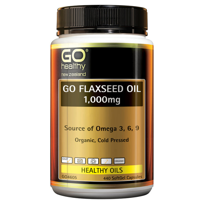 GO Healthy GO Flaxseed Oil 1,000mg Capsules 440