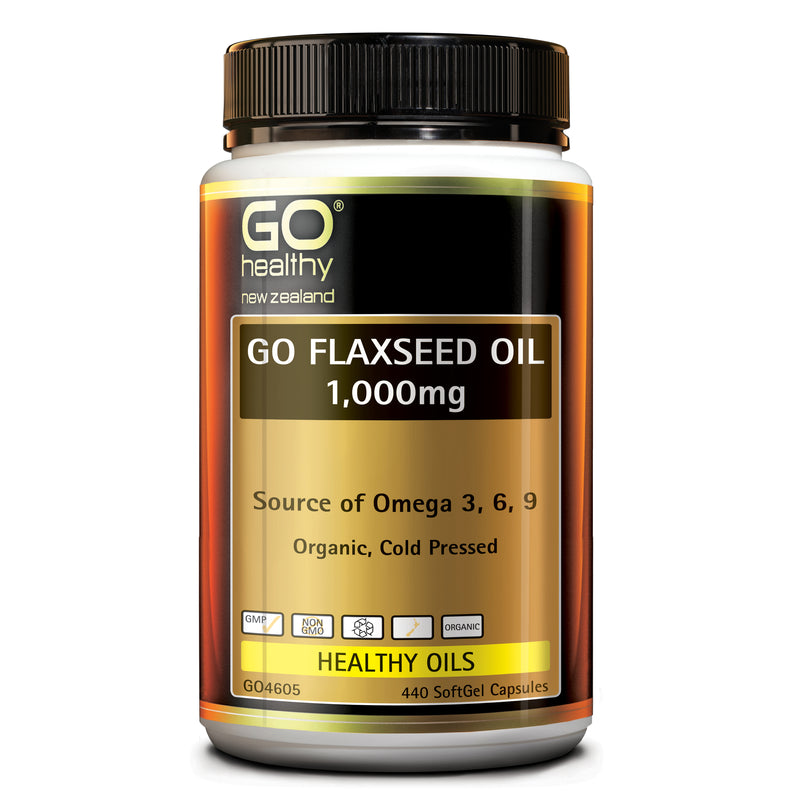 GO Healthy GO Flaxseed Oil 1,000mg Capsules 440