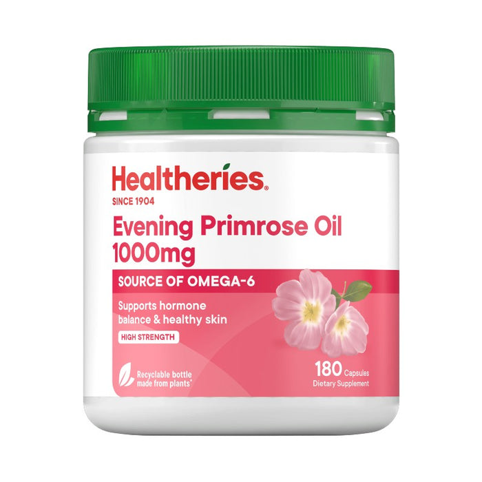 Healtheries Evening Primrose Oil 1000mg Capsules 180