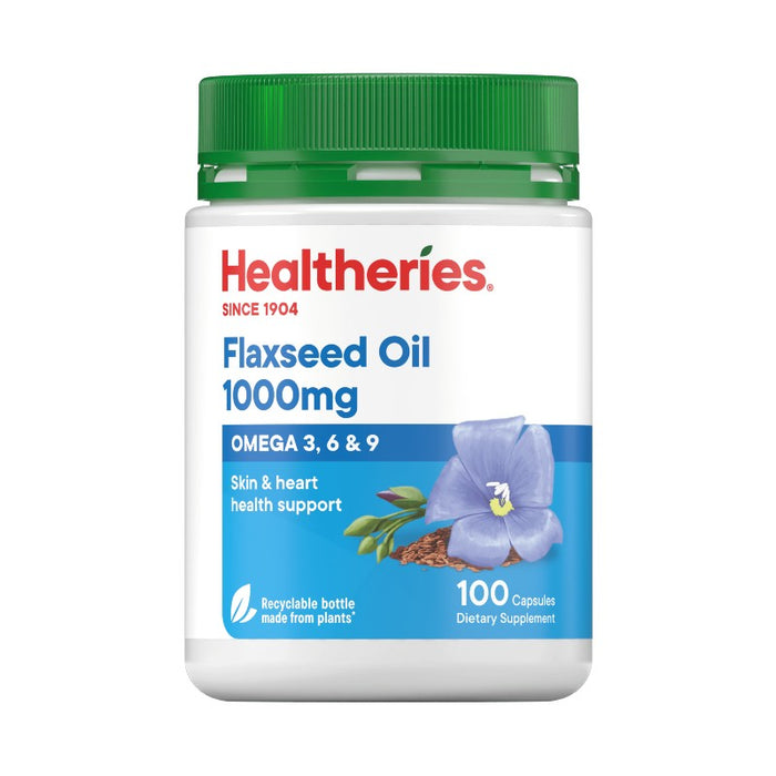 Healtheries Flaxseed Oil 1000mg Capsules 100