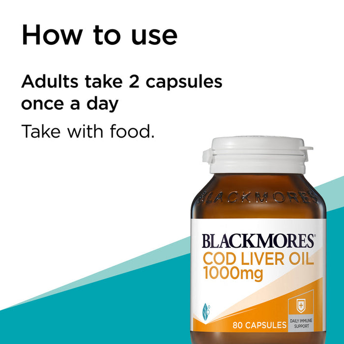 Blackmores Cod Liver Oil 1000mg Capsules 80