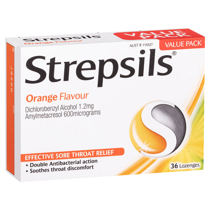 Strepsils Orange Sore Throat Lozenges 36