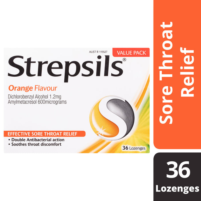 Strepsils Orange Sore Throat Lozenges 36