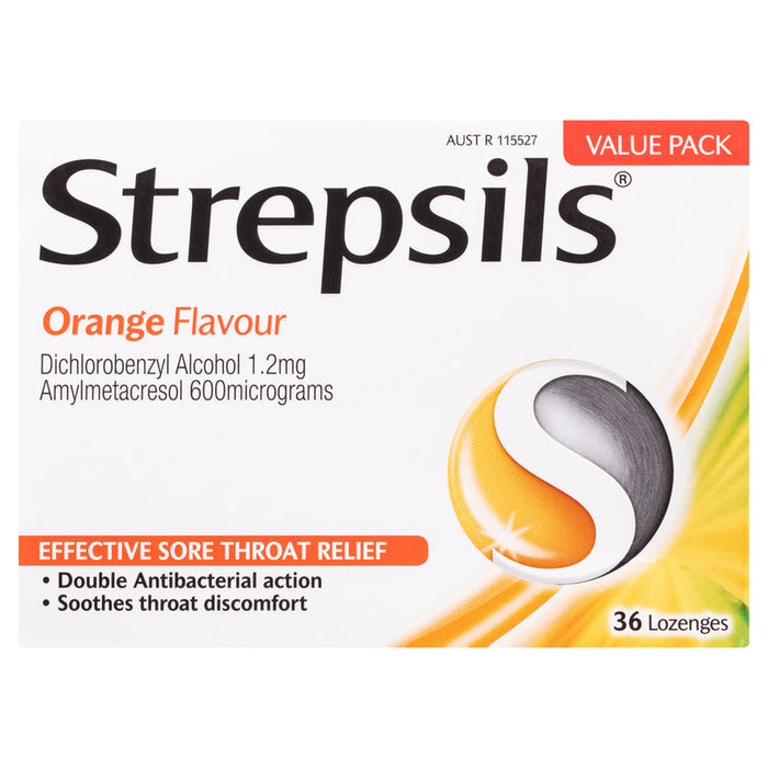 Strepsils Orange Sore Throat Lozenges 36