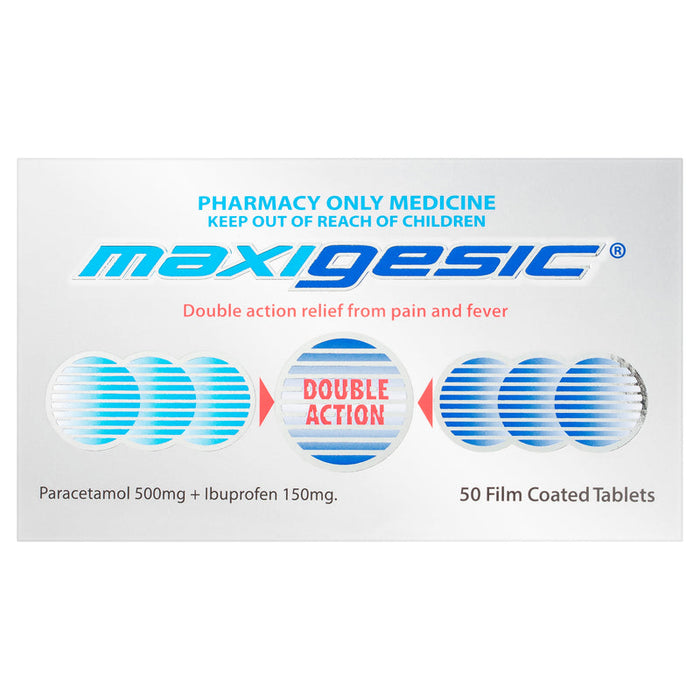 Maxigesic Double Action Pain Relief Tablets 50