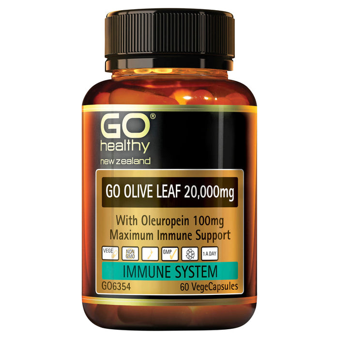 GO Healthy GO Olive Leaf 20,000mg Capsules 60