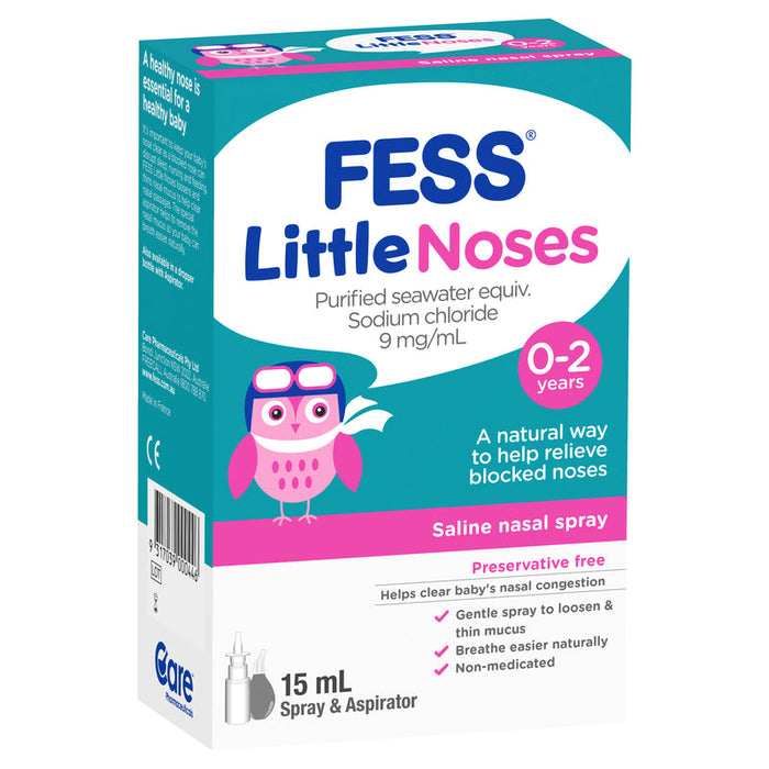 FESS Little Noses Saline SPRAY 15ml And Nasal Aspirator