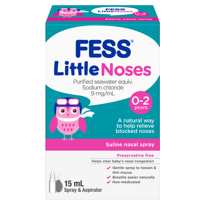 FESS Little Noses Saline SPRAY 15ml And Nasal Aspirator