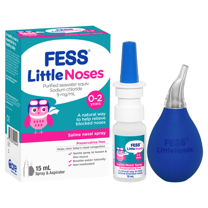 FESS Little Noses Saline SPRAY 15ml And Nasal Aspirator