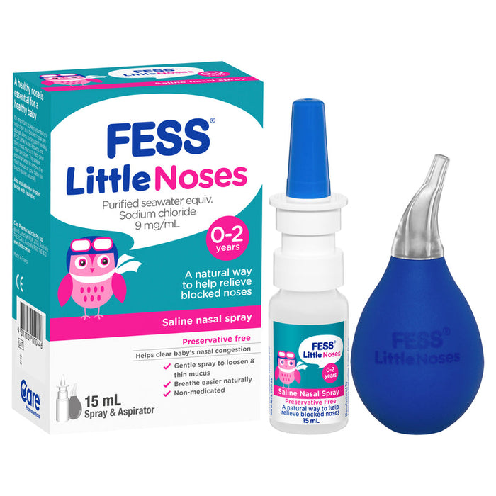 FESS Little Noses Saline SPRAY 15ml And Nasal Aspirator