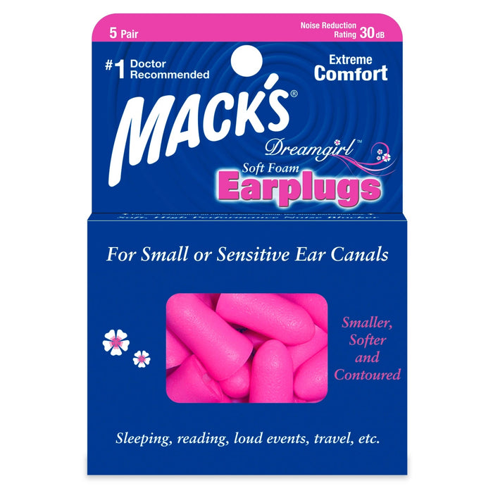 MACKS Dreamgirl Soft Foam Earplugs - 5 Pairs