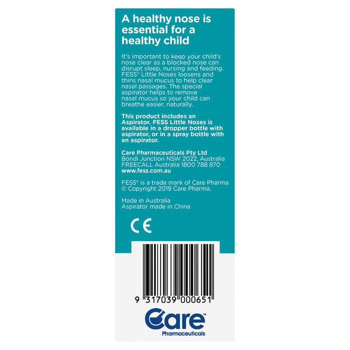 FESS Little Noses Saline Drops 25ml And Nasal Aspirator