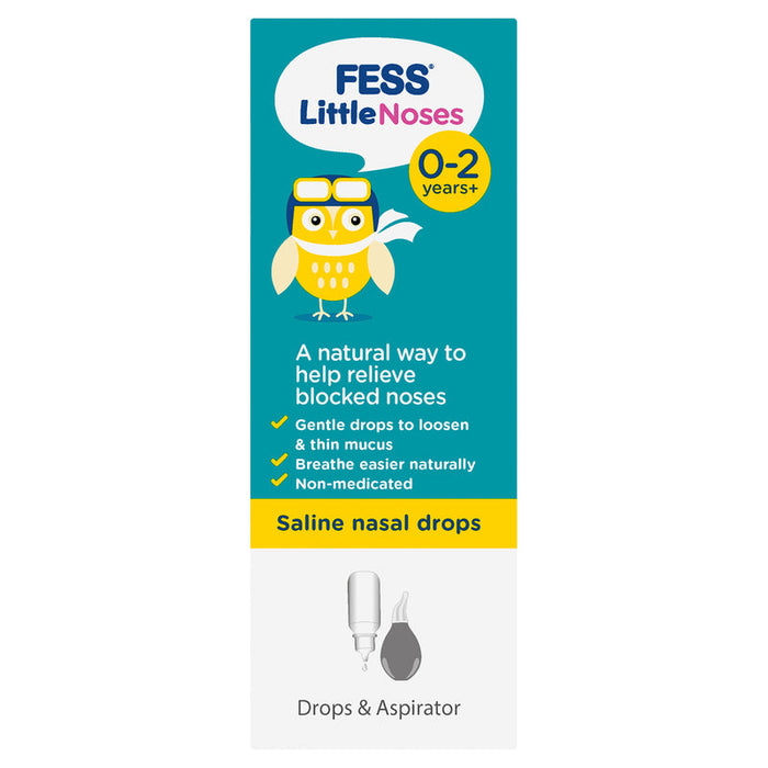 FESS Little Noses Saline Drops 25ml And Nasal Aspirator