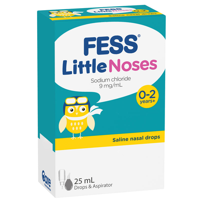 FESS Little Noses Saline Drops 25ml And Nasal Aspirator