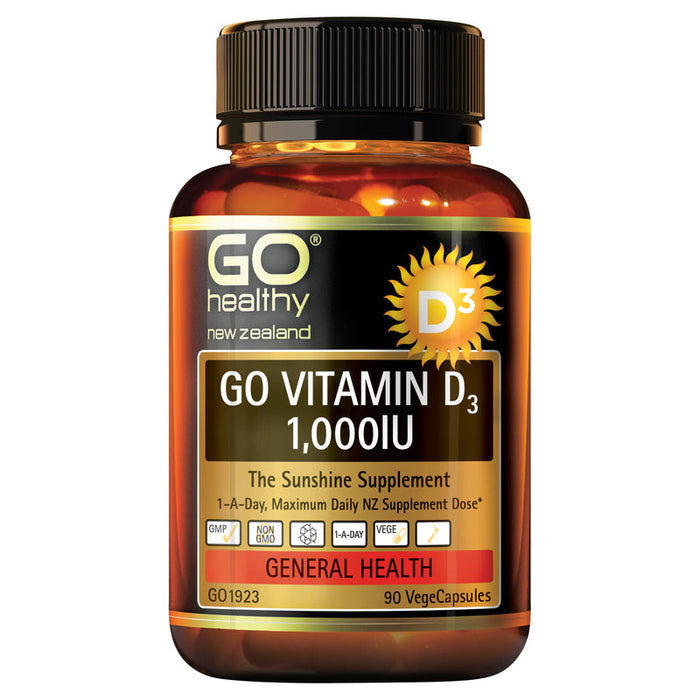 GO Healthy GO Vitamin D3 1,000IU Capsules 90