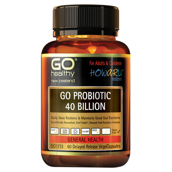 GO Healthy GO Probiotic 40 Billion Capsules 60