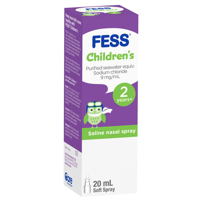 FESS Childrens Saline Nasal Spray for Kids 20ml - 2 to 10 Years