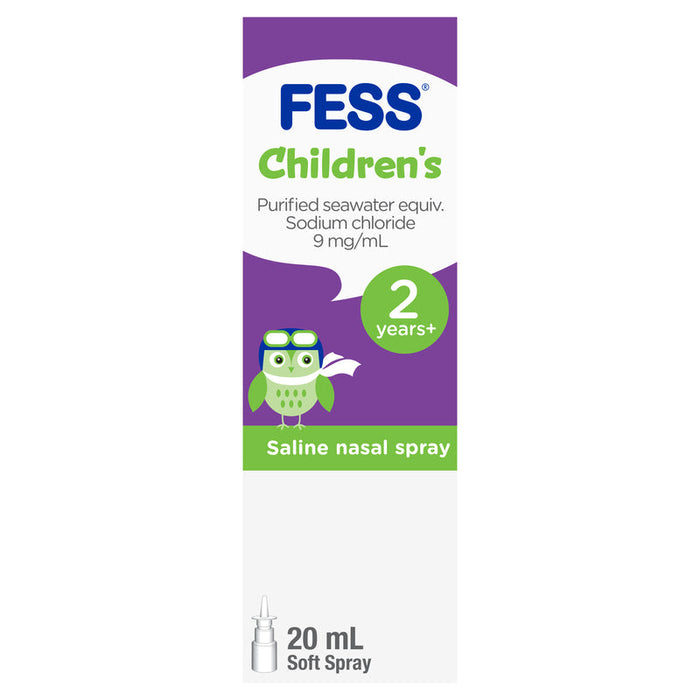 FESS Childrens Saline Nasal Spray for Kids 20ml - 2 to 10 Years