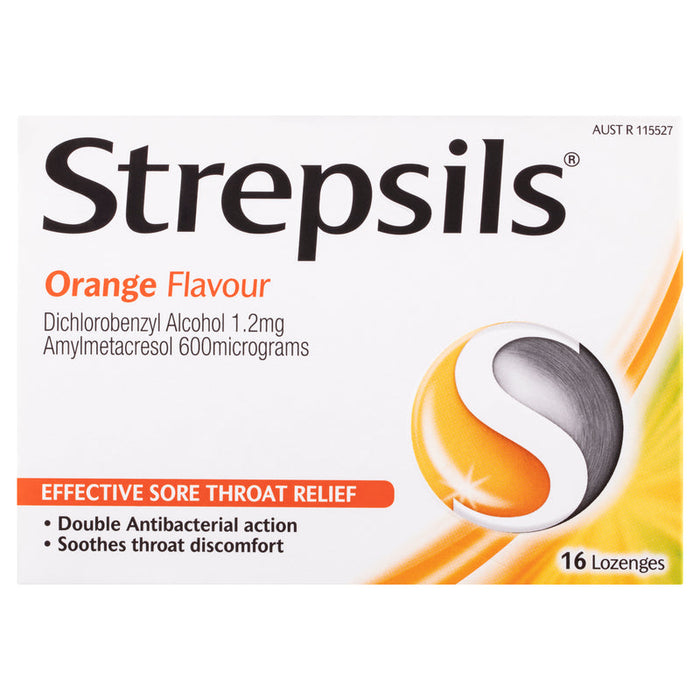 Strepsils Orange Sore Throat Lozenges 16