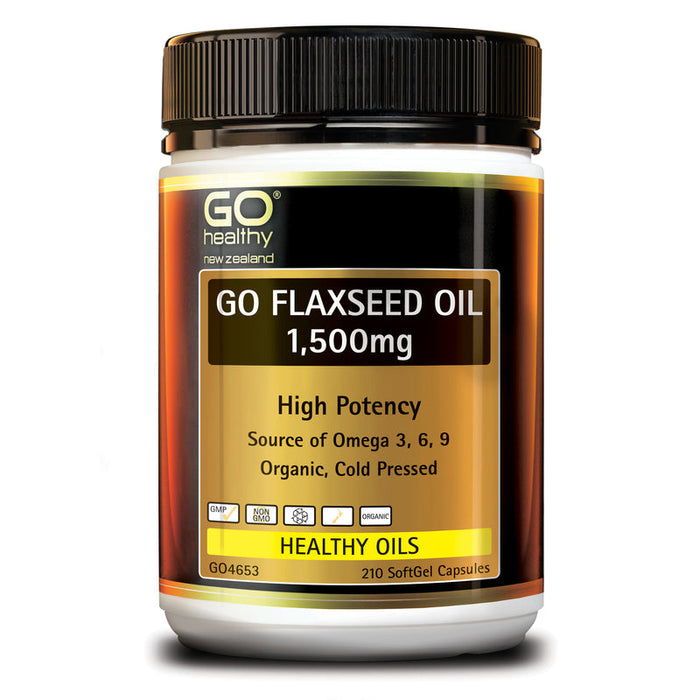 GO Healthy GO Flaxseed Oil 1,500mg Capsules 210