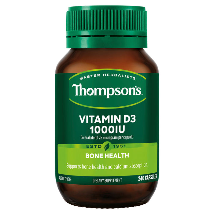 Thompsons Vitamin D3 1000IU Capsules 240