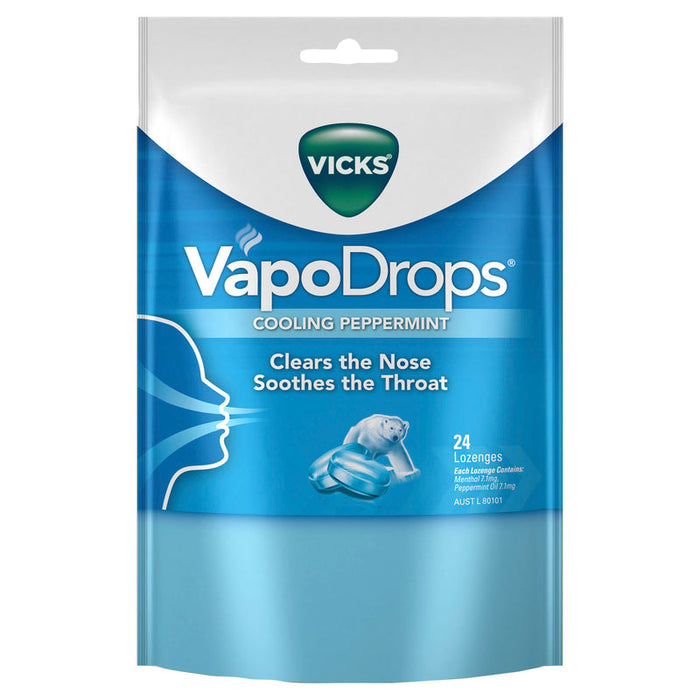 Vicks Vapodrops Lozenges 24 - Cooling Peppermint