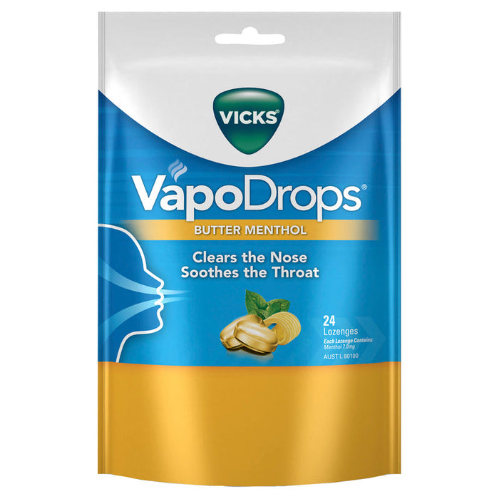 Vicks Vapodrops Lozenges 24 - Butter Menthol