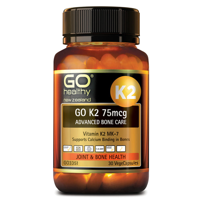 GO Healthy GO K2 75mcg Advanced Bone Care Capsules 30