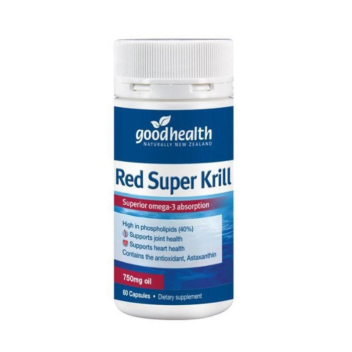 Good Health Red Super Krill 750mg Capsules 60