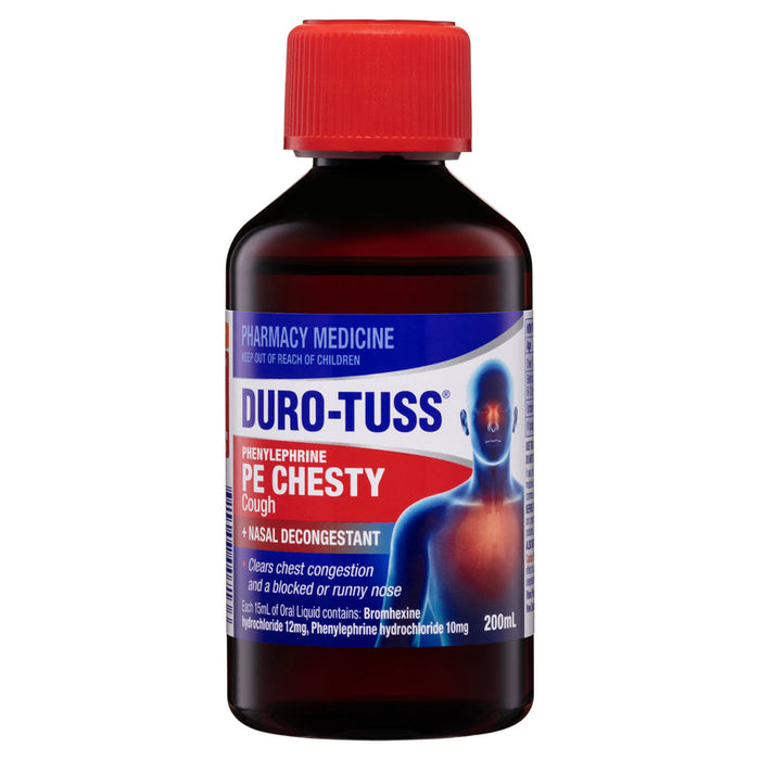 Duro-Tuss PE CHESTY Cough + Nasal Decongestant 200ml