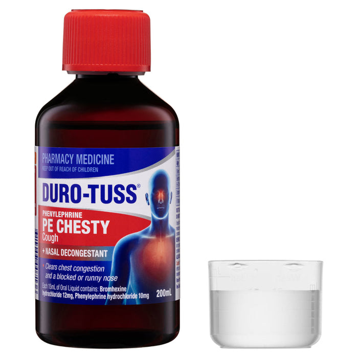 Duro-Tuss PE CHESTY Cough + Nasal Decongestant 200ml