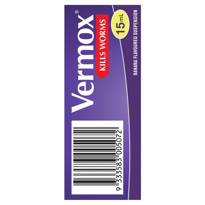 Vermox Suspension 15ml - Banana Flavoured