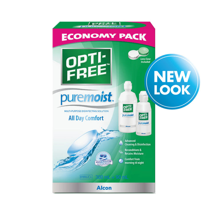 Opti-Free PureMoist Economy Pack (300+90ml) + Lens Case