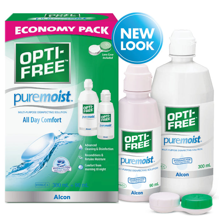 Opti-Free PureMoist Economy Pack (300+90ml) + Lens Case