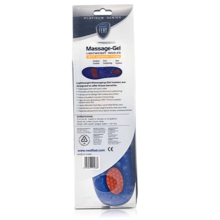 Neat Feat Massage-Gel Lightweight Insoles - Men