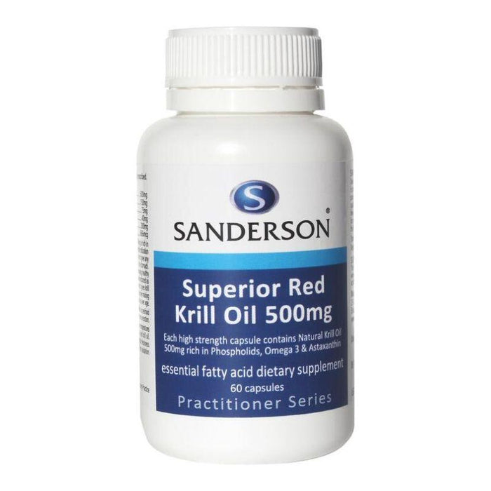 Sanderson Superior Red Krill Oil 500mg Capsules 60