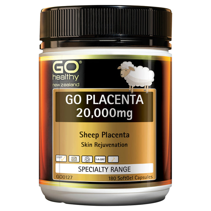 GO Healthy GO Placenta 20,000mg Capsules 180