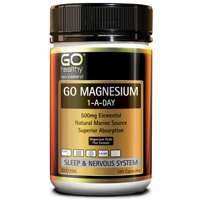 GO Healthy GO Magnesium 1-a-Day 500mg Capsules 120