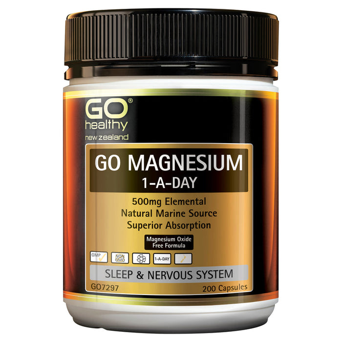 GO Healthy GO Magnesium 1-a-Day 500mg Capsules 200