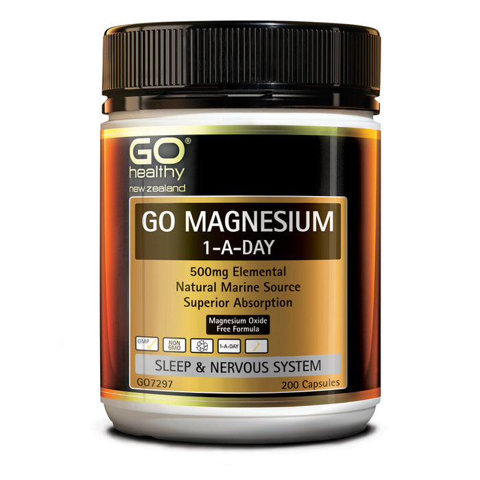 GO Healthy GO Magnesium 1-a-Day 500mg Capsules 200