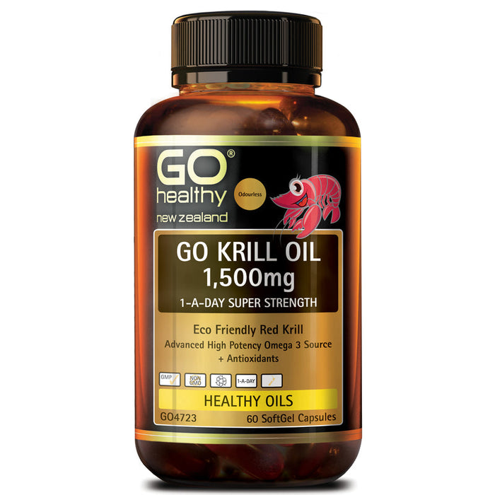 GO Healthy GO Krill Oil 1,500mg 1-A-Day Super Strength Capsules 60