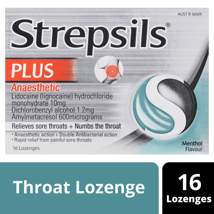 Strepsils Plus Anaesthetic Lozenges 16 - Menthol