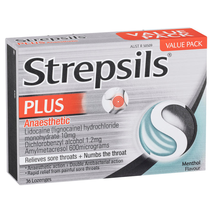 Strepsils Plus Anaesthetic Lozenges 36 - Menthol