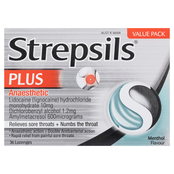 Strepsils Plus Anaesthetic Lozenges 36 - Menthol