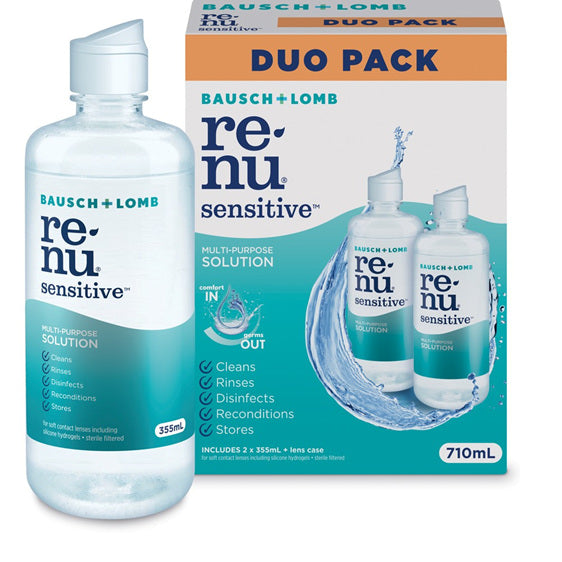 Bausch & Lomb Renu SENSITIVE Multi purpose Duo Pack 710ml (355ml x 2 + lens case)