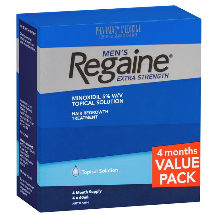 Regaine for Men Extra Strength Topical SOLUTION 240ml - 4 Months Supply